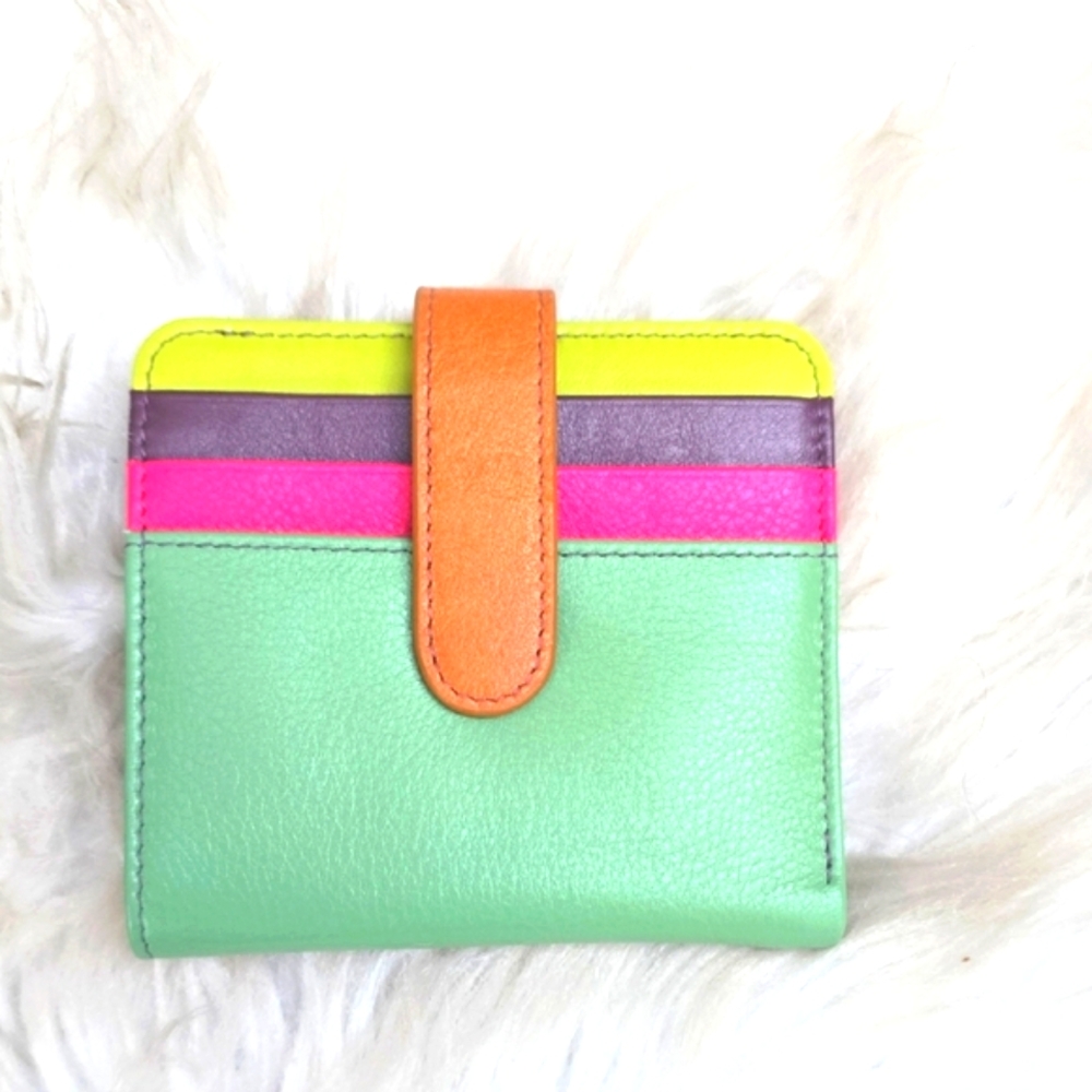 Ili New York Multicolor Leather Wallet Card